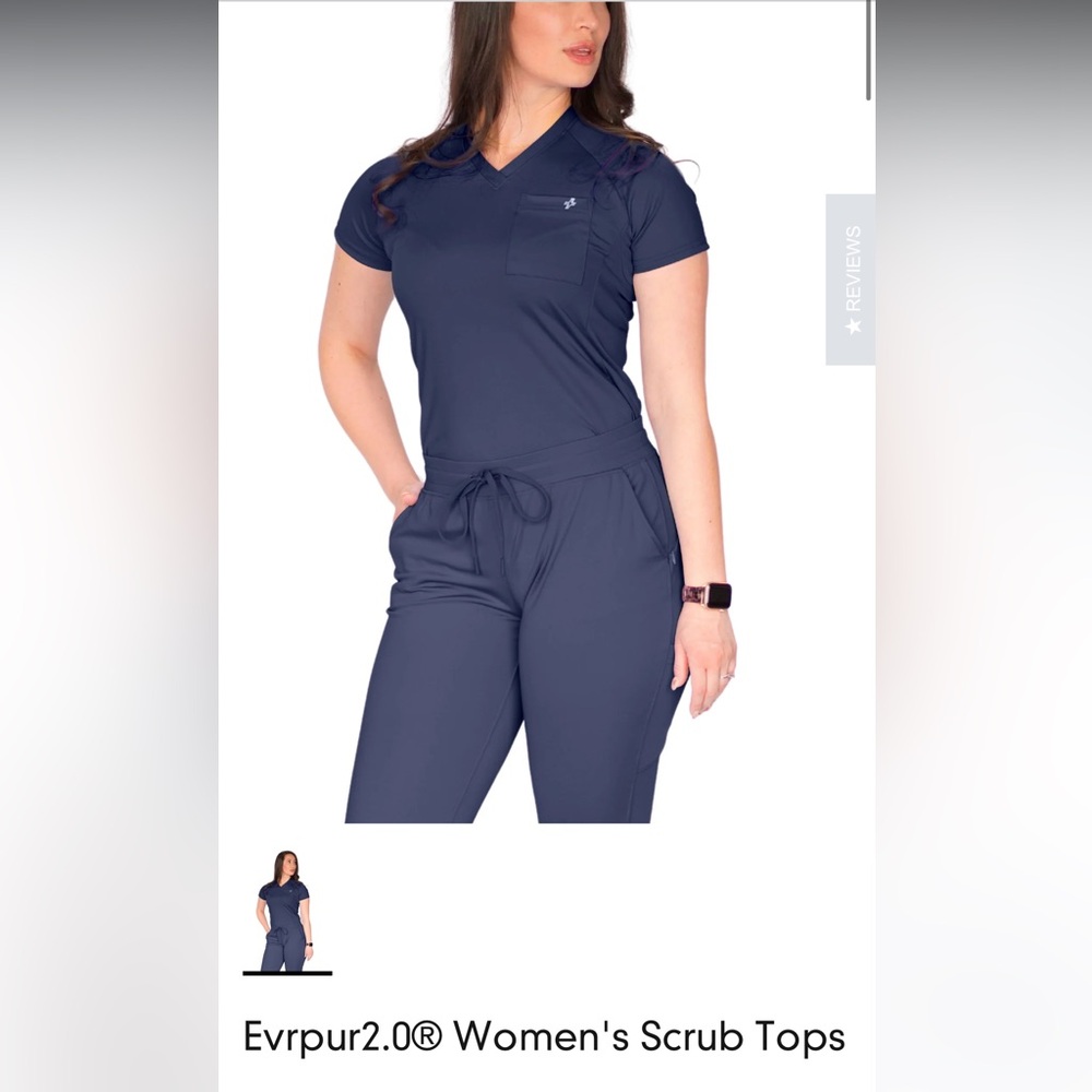 Fit Scrubs Hunter Green and Red Scrub Sets - Picture 3 of 4